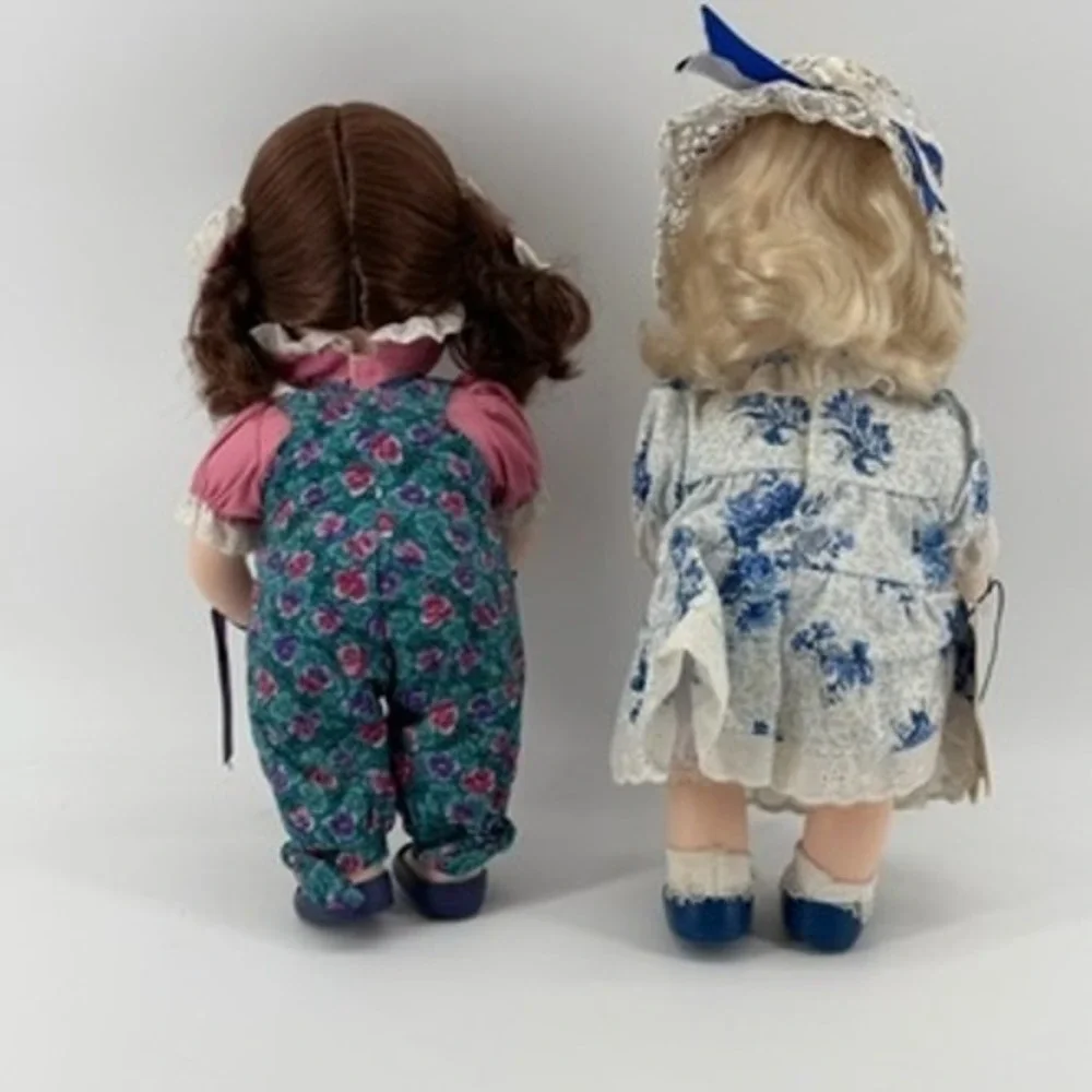 Precious Moments Garden of Friends Blossom July and‎ August Vinyl Dolls Set 1995